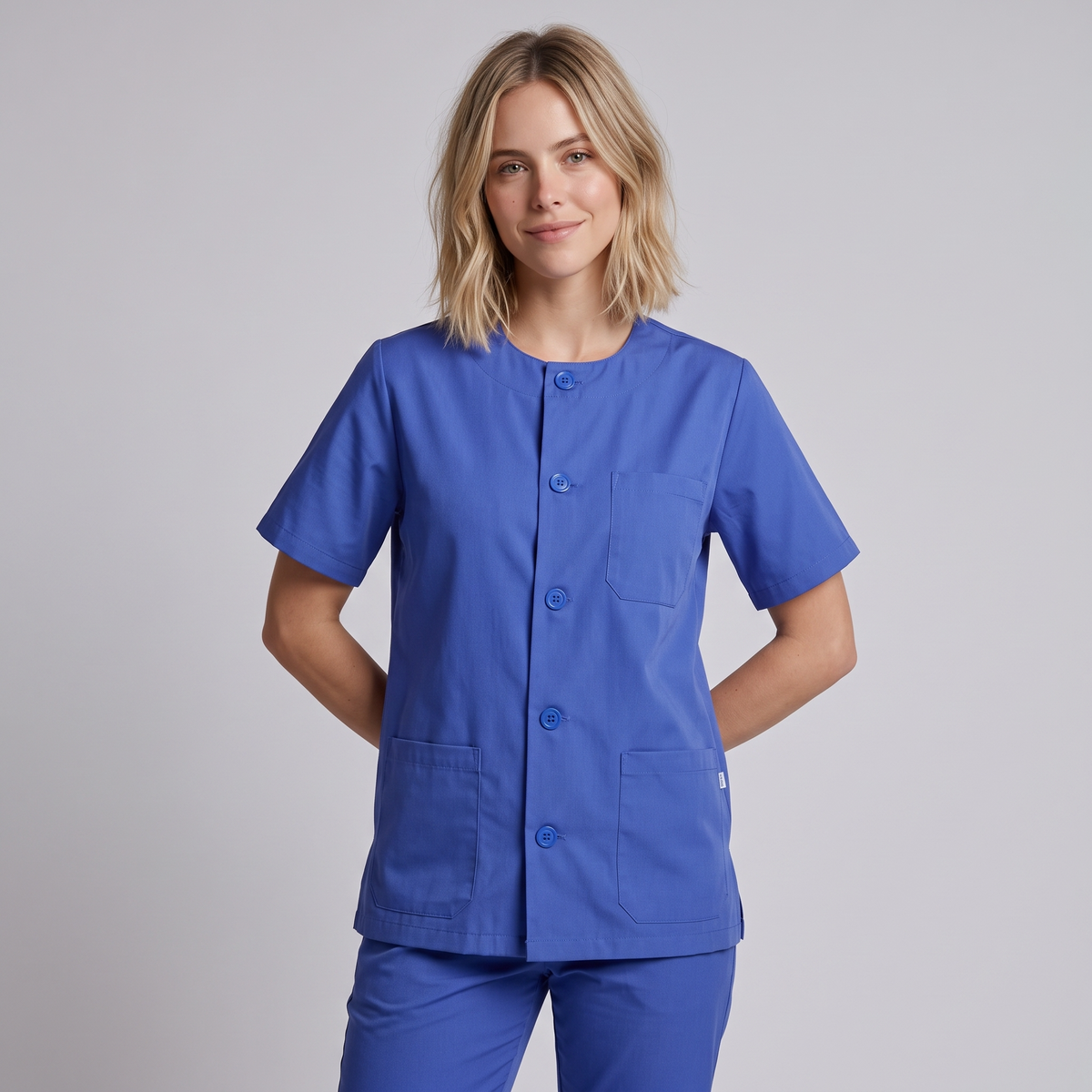 BLUSA SANITARIO UNISEX ABOTONADA COLORES