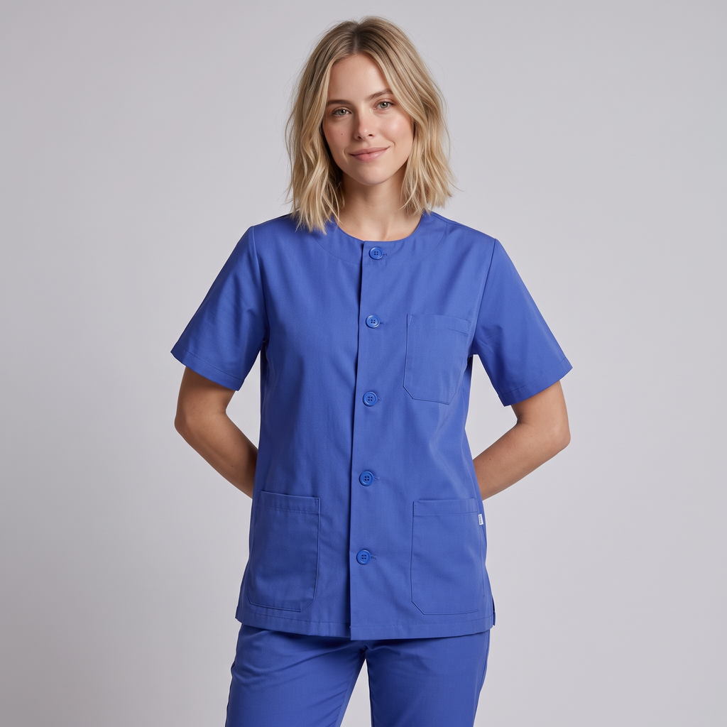 BLUSA SANITARIO UNISEX ABOTONADA COLORES
