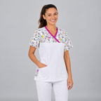 BLUSA MUJER PICO CIRCULOS