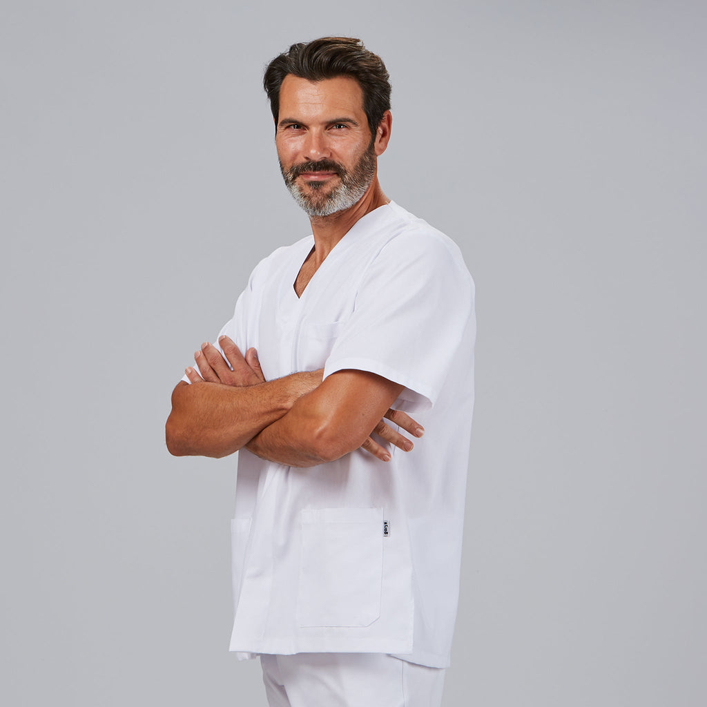 BLUSA HOMBRE SANITARIA BOTON PRESION M/C - Gary's