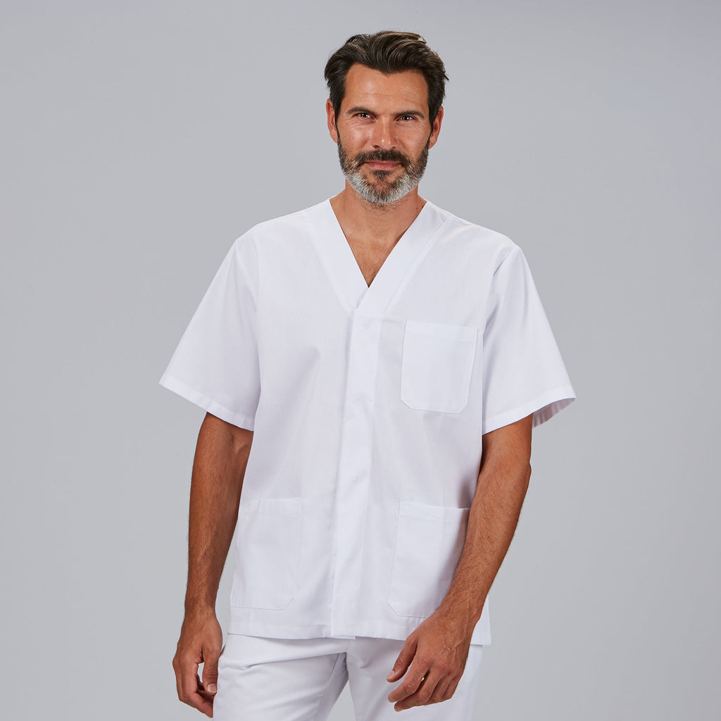 BLUSA HOMBRE SANITARIA BOTON PRESION M/C - Gary's