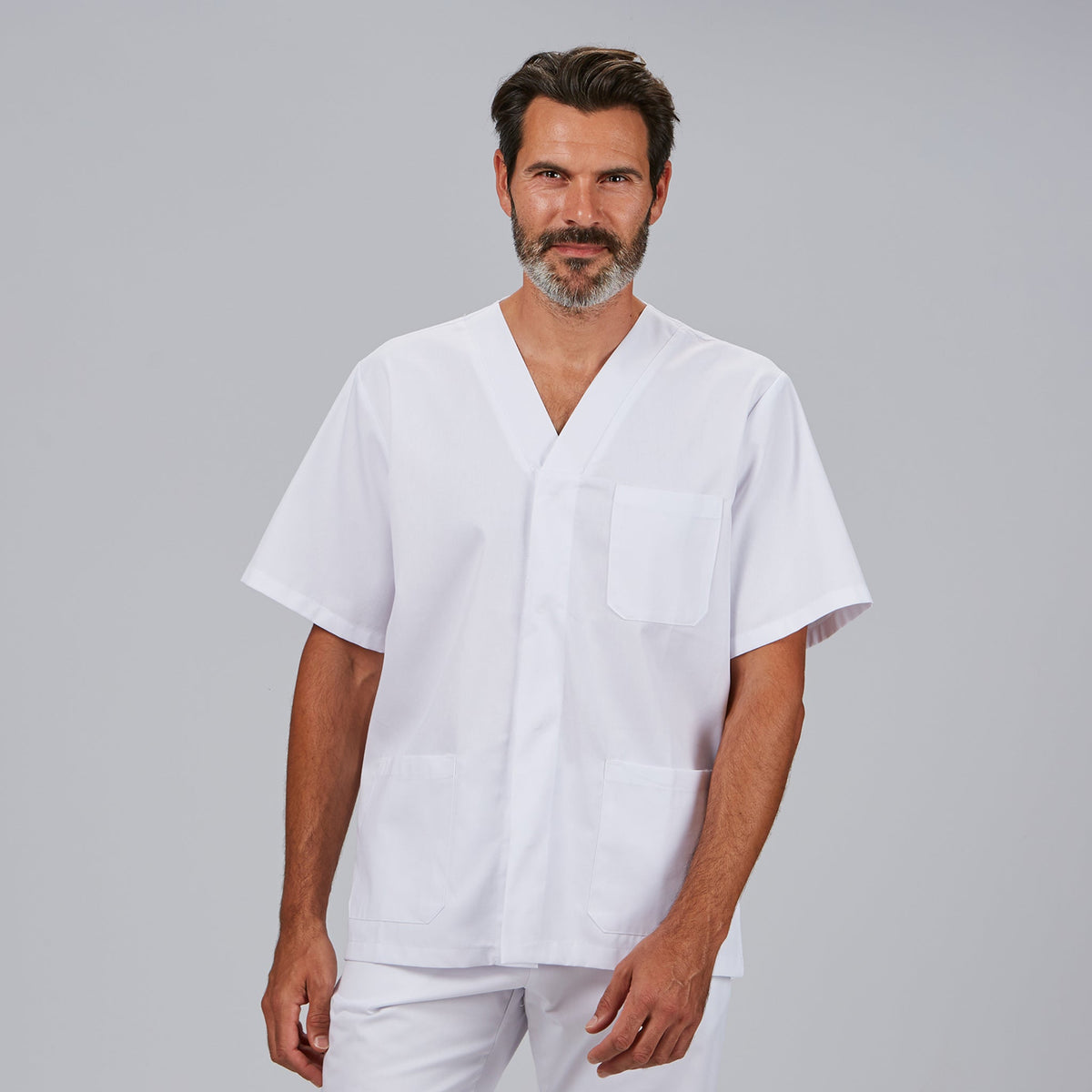 BLUSA HOMBRE SANITARIA BOTON PRESION M/C - Gary's