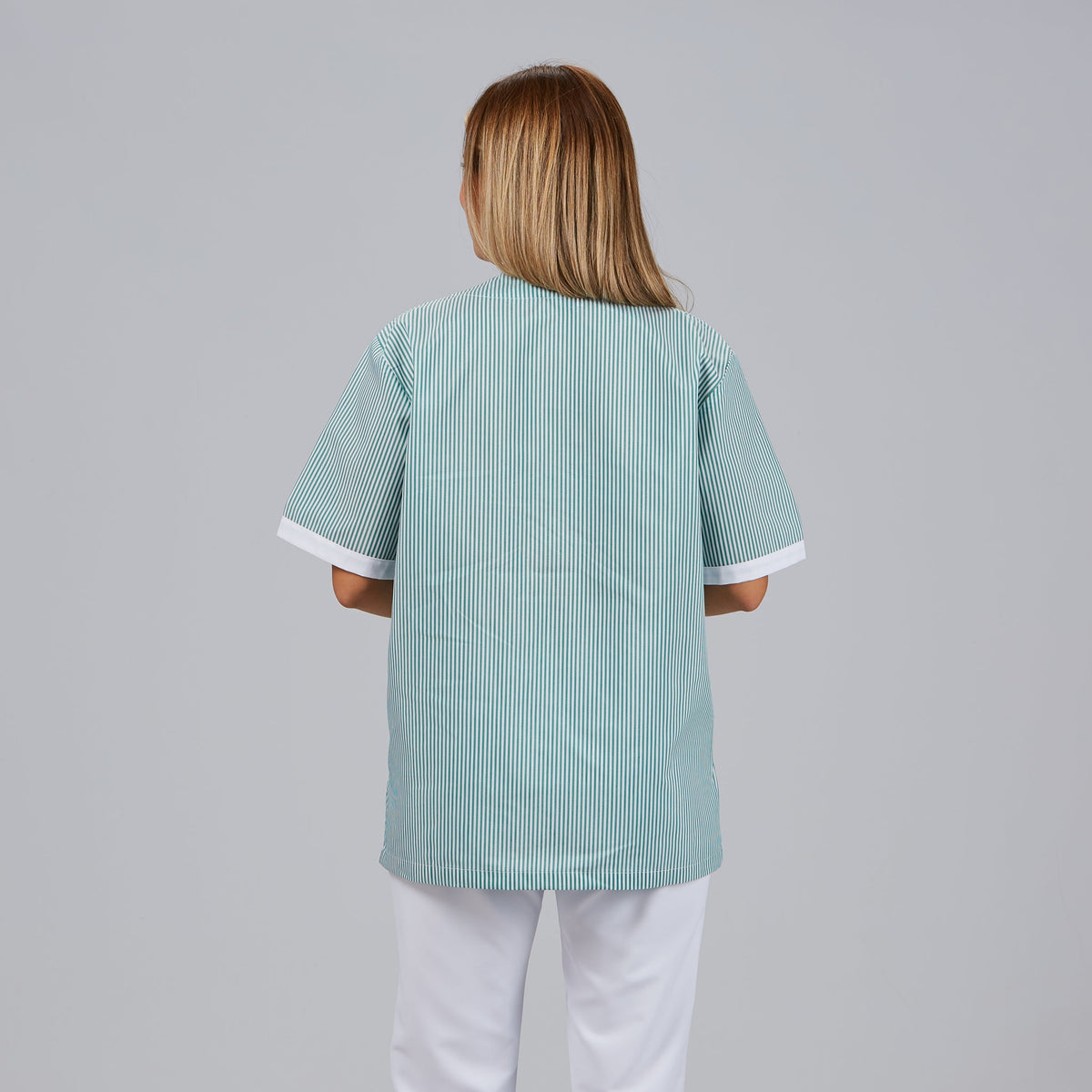BLUSA SANITARIO UNISEX PICO VICHY COMBINADA - Gary's