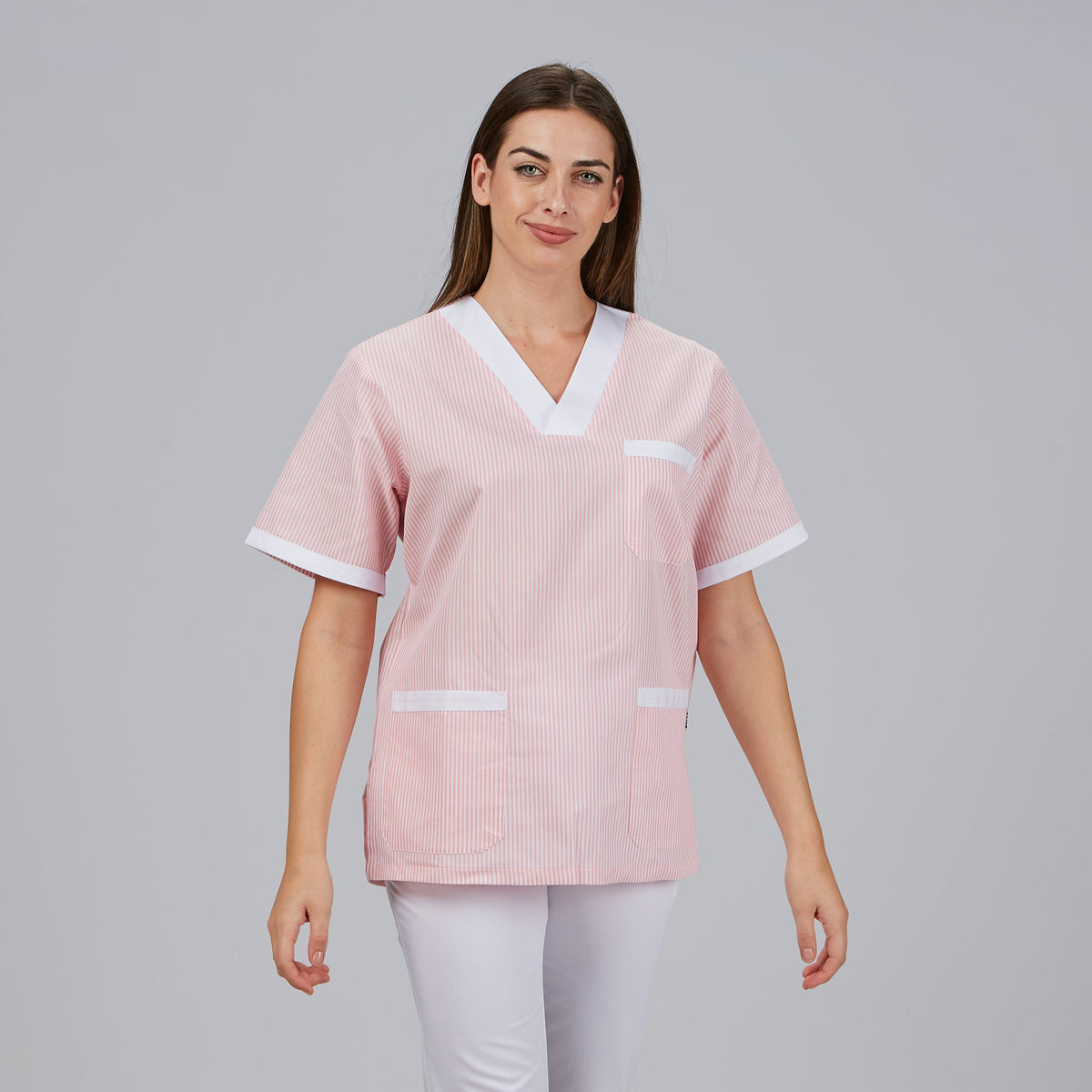 BLUSA SANITARIO UNISEX PICO VICHY COMBINADA - Gary's