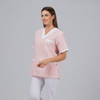 BLUSA SANITARIO UNISEX PICO VICHY COMBINADA - Gary's