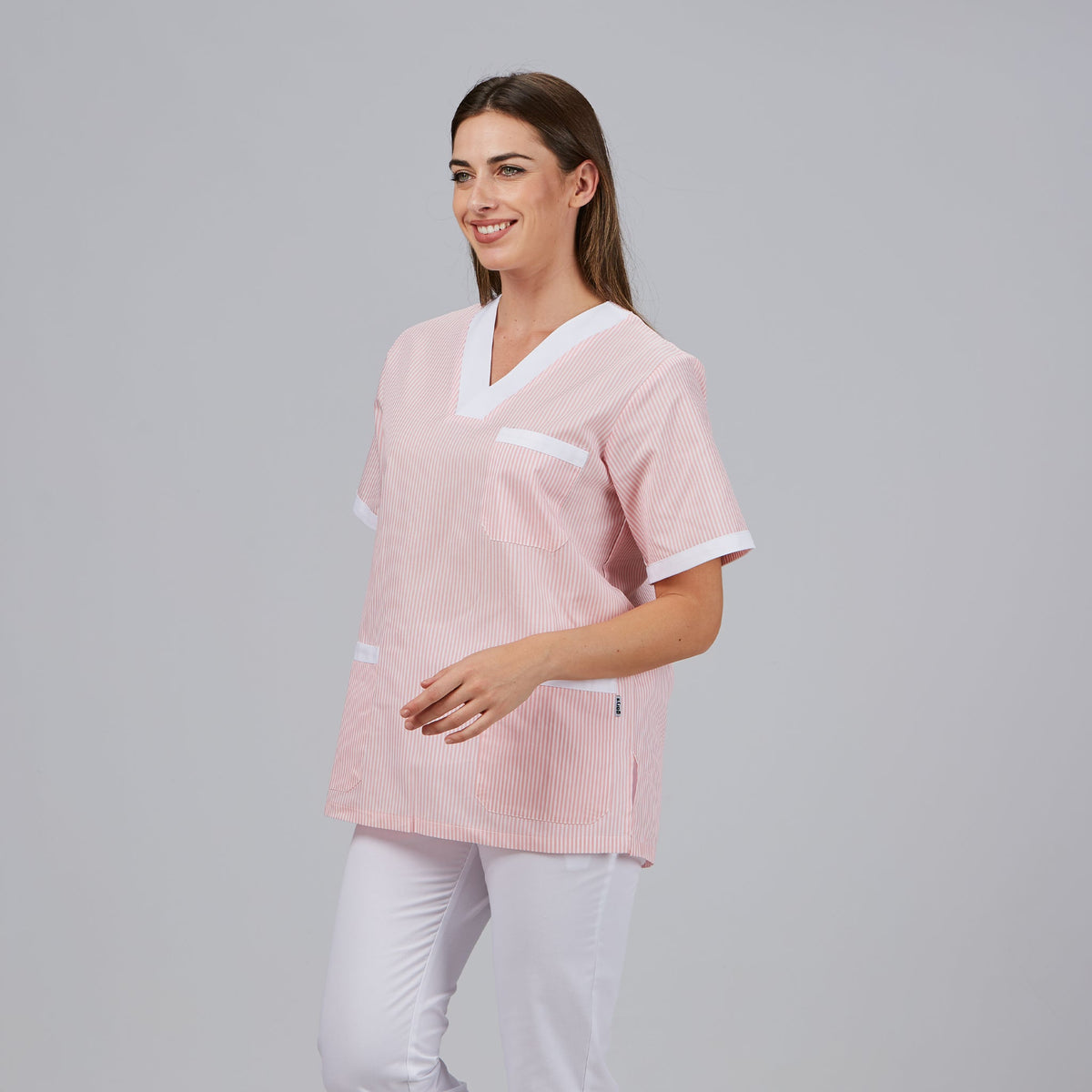 BLUSA SANITARIO UNISEX PICO VICHY COMBINADA - Gary's