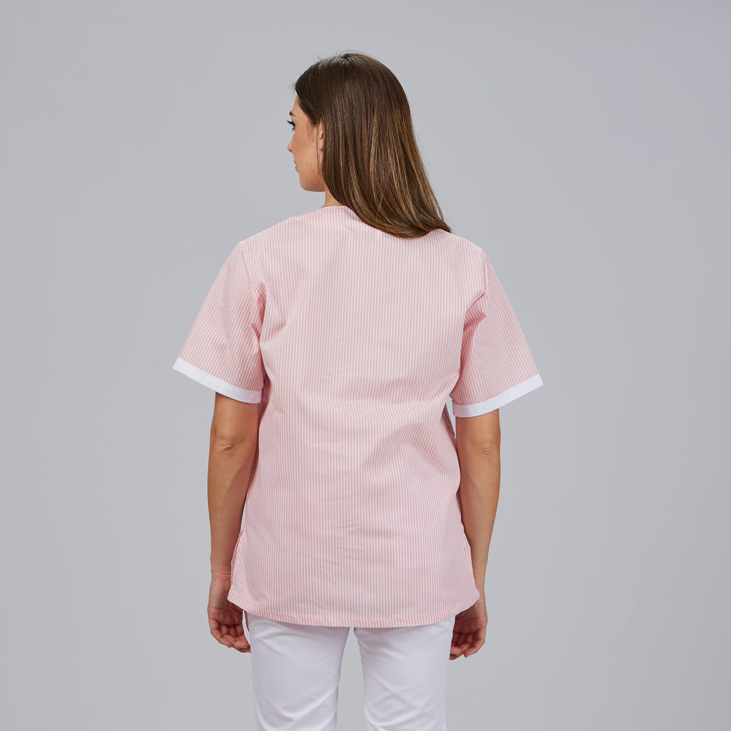 BLUSA SANITARIO UNISEX PICO VICHY COMBINADA - Gary's