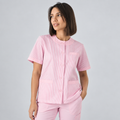 BLUSA SANITARIO UNISEX ABOTONADA VICHY COMBINADA