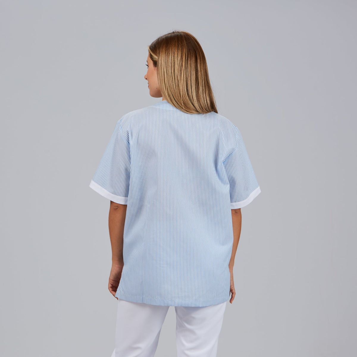 BLUSA SANITARIO UNISEX PICO ABIERTO VICHY COMBINADA - Gary's