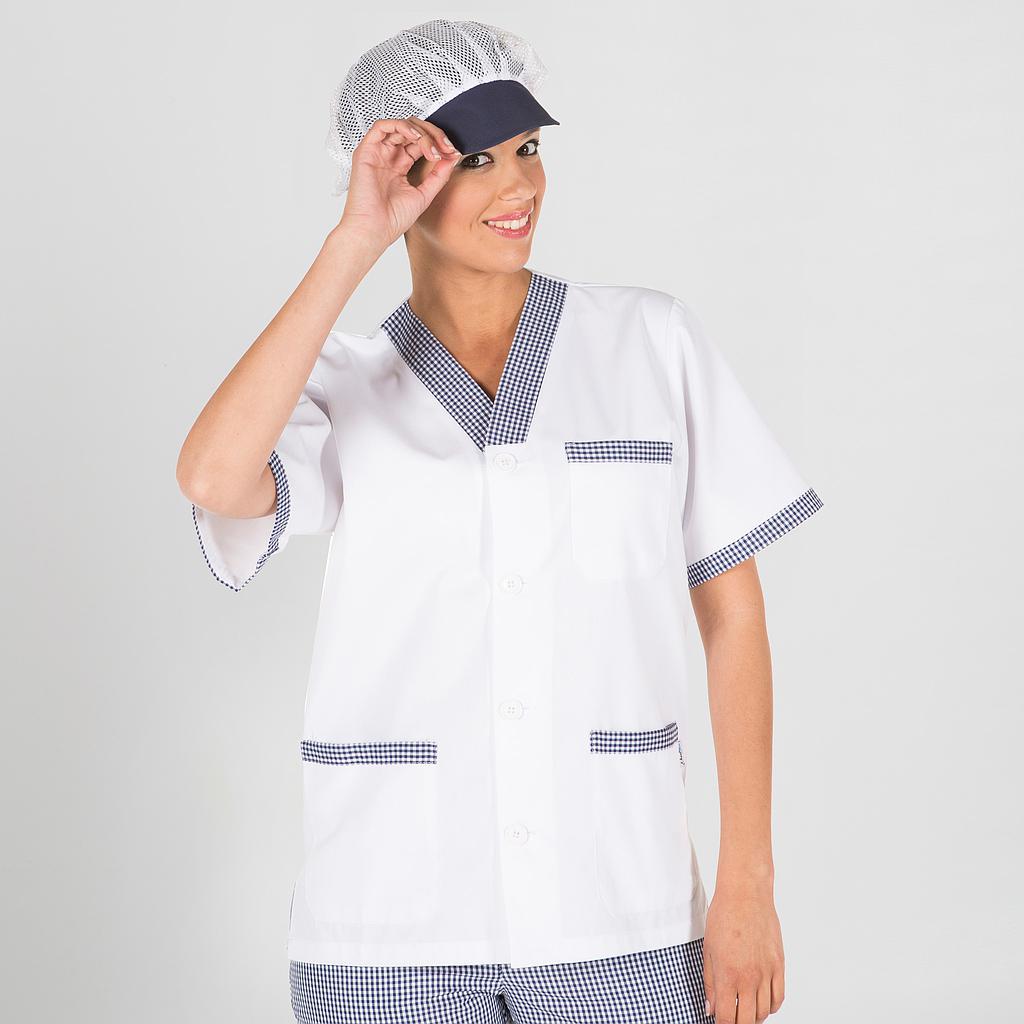 BLUSA SANITARIO MUJER PICO ABIERTO BOTONES COMBI - Gary's