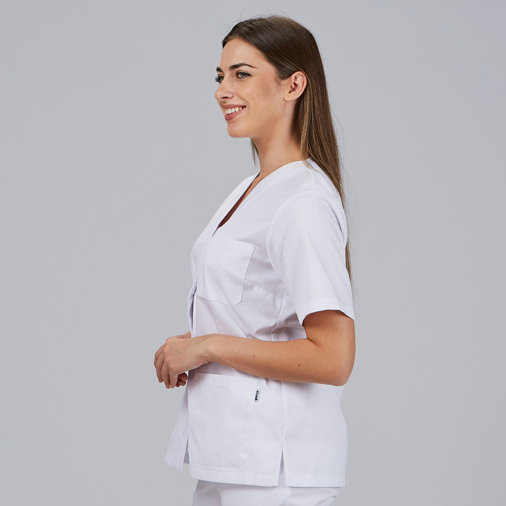 BLUSA MUJER SANITARIA BOTON PRESION M/C - Gary's