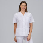 BLUSA MUJER SANITARIA BOTON PRESION M/C - Gary's
