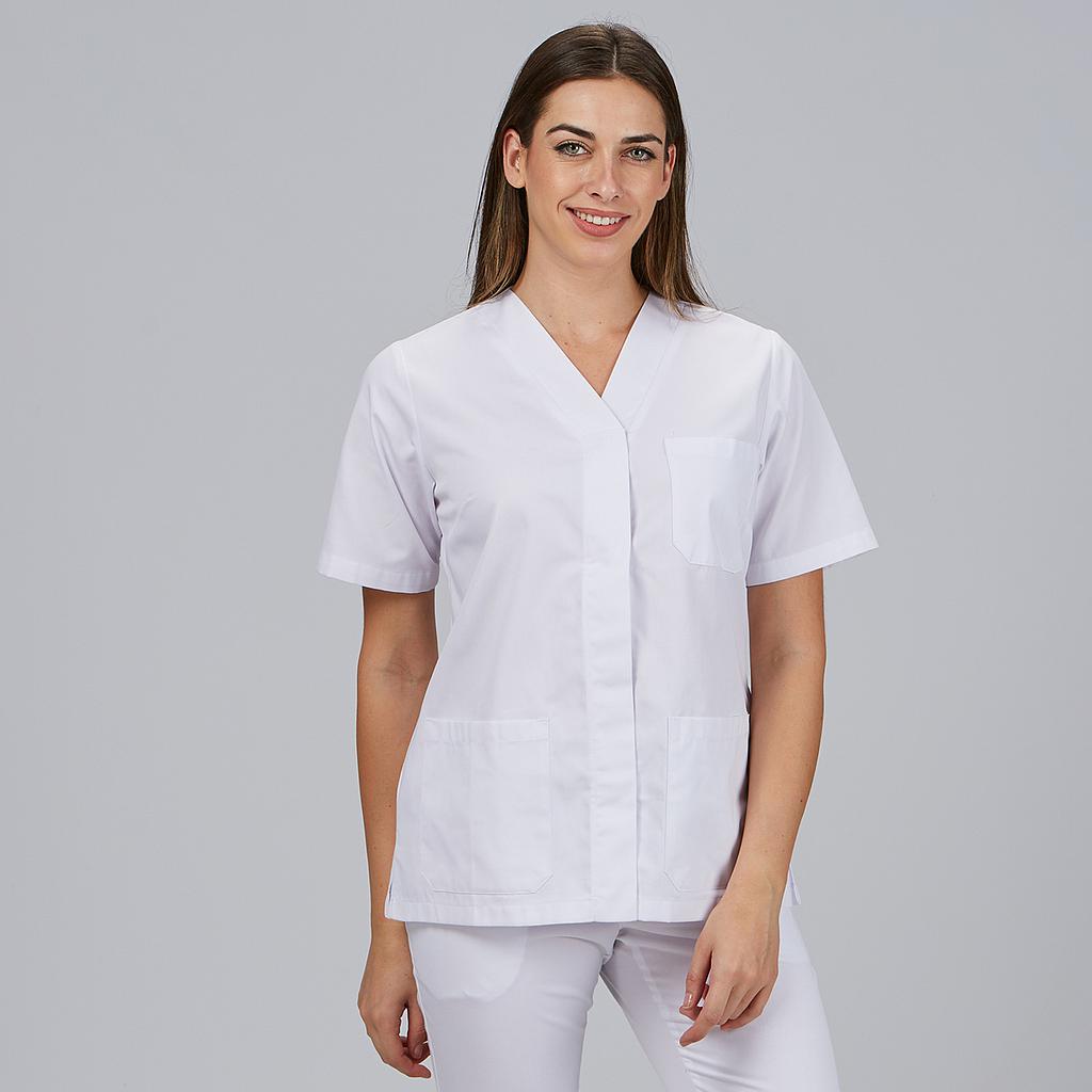 BLUSA MUJER SANITARIA BOTON PRESION M/C - Gary's