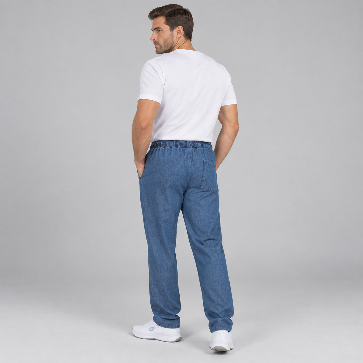 PANTALON GOMA+CORDON TEJANO LAVADO