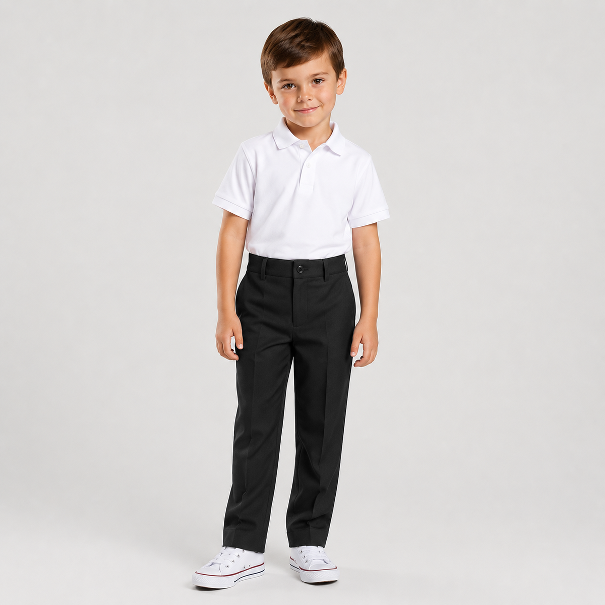PANTALON LARGO MEDIA GOMA Y CREMALLERA