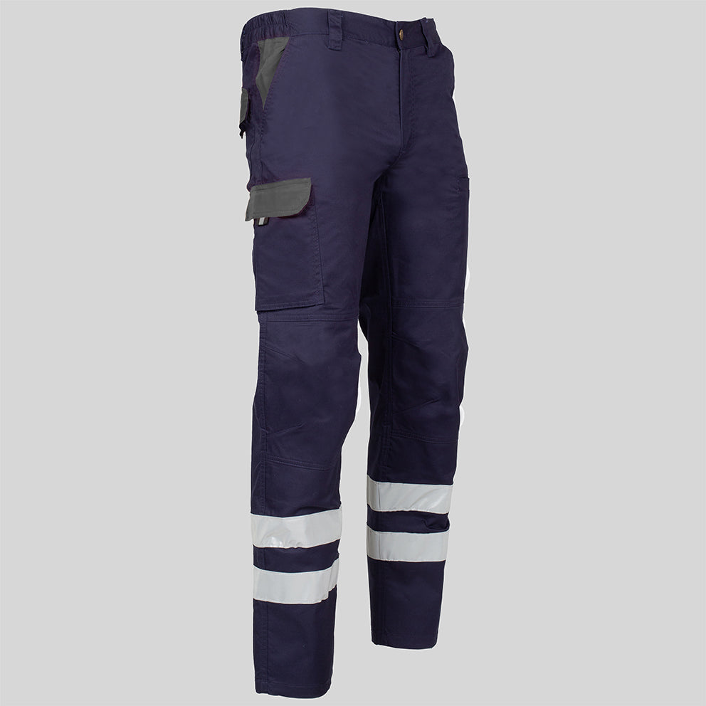 PANTALON UNISEX MULTIBOLSILLOS ELASTICO ARCE COMBI + 2 BANDAS REFLECT. - Gary's
