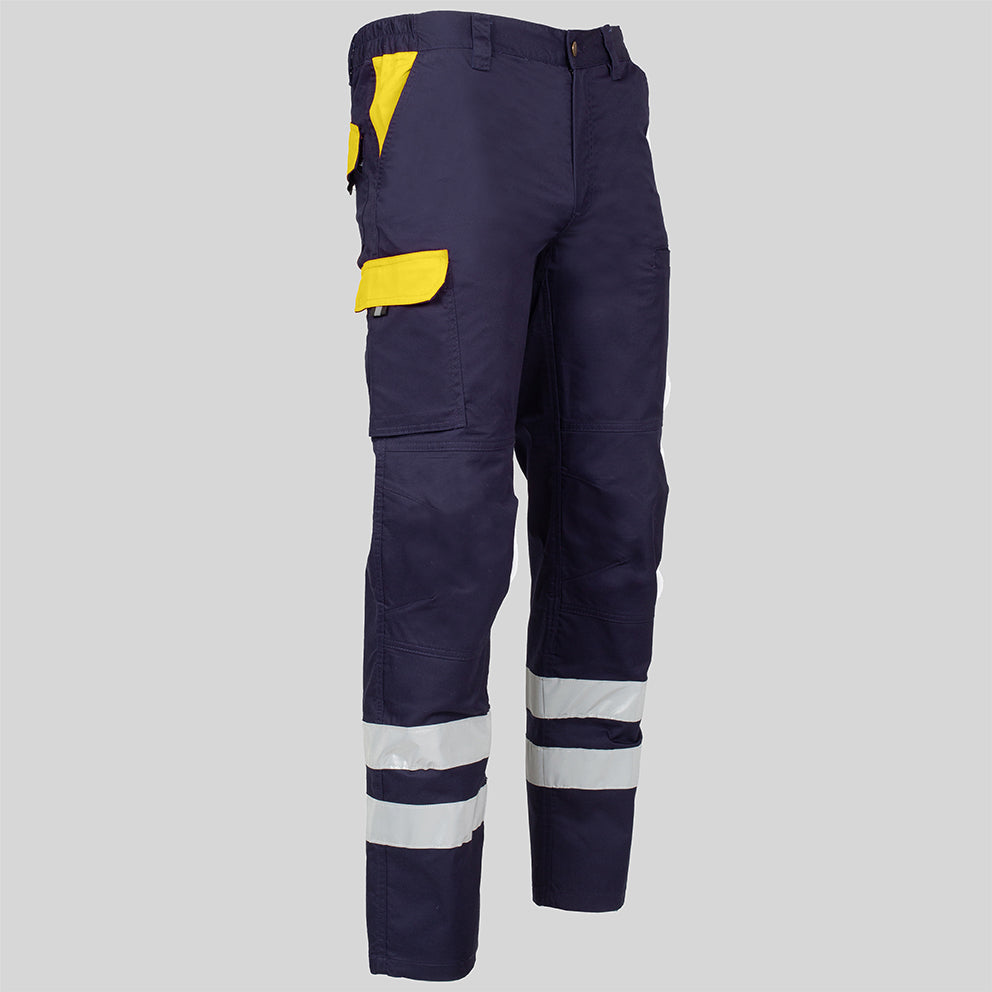 PANTALON UNISEX MULTIBOLSILLOS ELASTICO ARCE COMBI + 2 BANDAS REFLECT. - Gary's