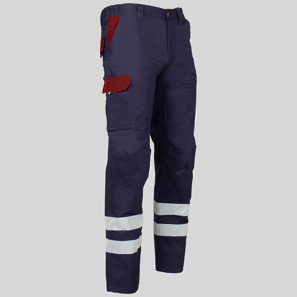 PANTALON UNISEX MULTIBOLSILLOS ELASTICO ARCE COMBI + 2 BANDAS REFLECT. - Gary's