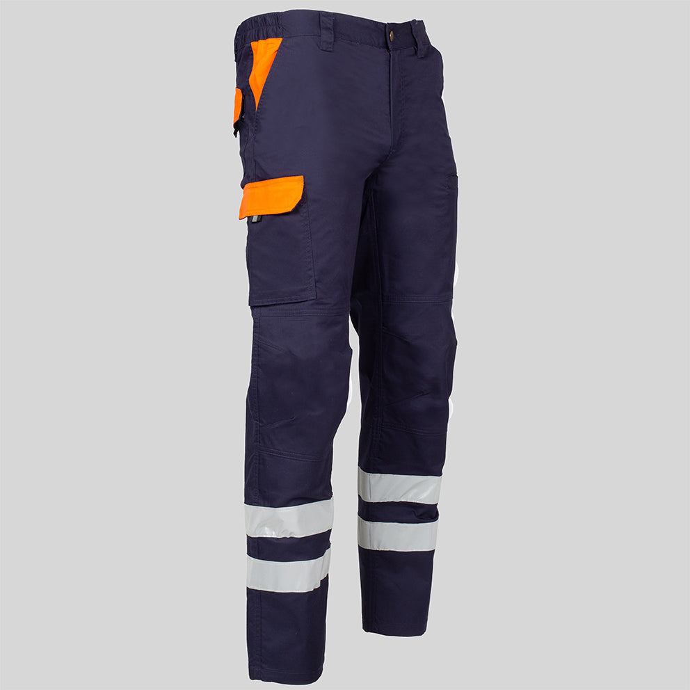 PANTALON UNISEX MULTIBOLSILLOS ELASTICO ARCE COMBI + 2 BANDAS REFLECT. - Gary's