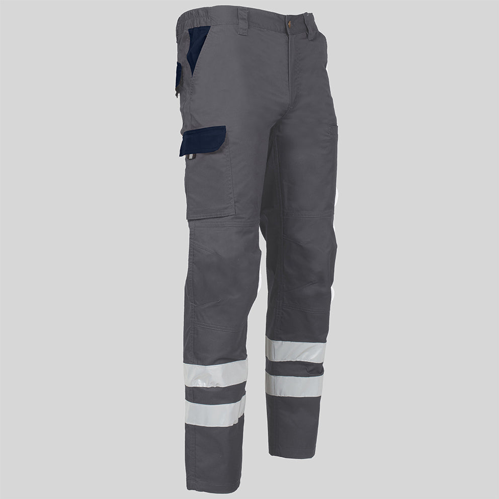 PANTALON UNISEX MULTIBOLSILLOS ELASTICO ARCE COMBI + 2 BANDAS REFLECT. - Gary's