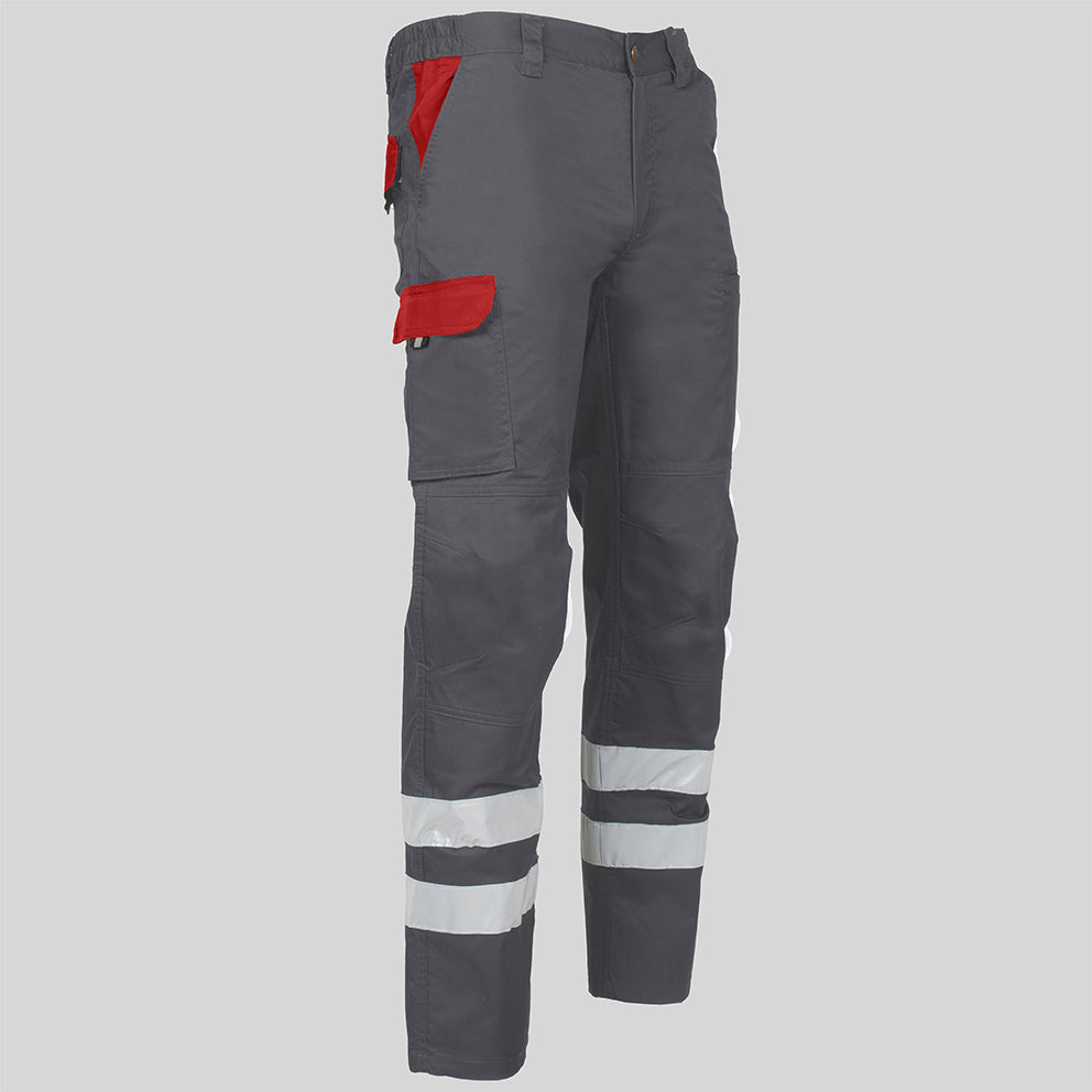 PANTALON UNISEX MULTIBOLSILLOS ELASTICO ARCE COMBI + 2 BANDAS REFLECT. - Gary's