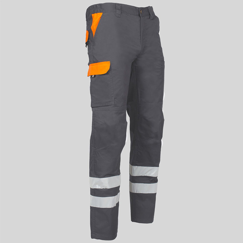 PANTALON UNISEX MULTIBOLSILLOS ELASTICO ARCE COMBI + 2 BANDAS REFLECT. - Gary's