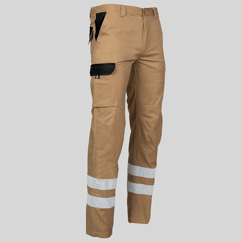 PANTALON UNISEX MULTIBOLSILLOS ELASTICO ARCE COMBI + 2 BANDAS REFLECT. - Gary's