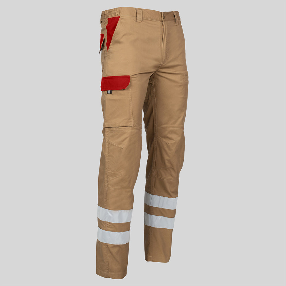 PANTALON UNISEX MULTIBOLSILLOS ELASTICO ARCE COMBI + 2 BANDAS REFLECT. - Gary's