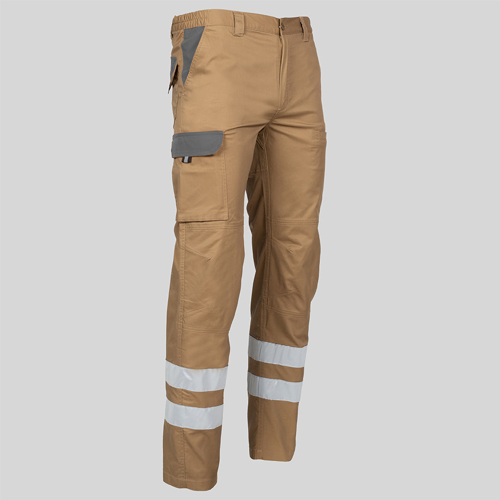 PANTALON UNISEX MULTIBOLSILLOS ELASTICO ARCE COMBI + 2 BANDAS REFLECT. - Gary's