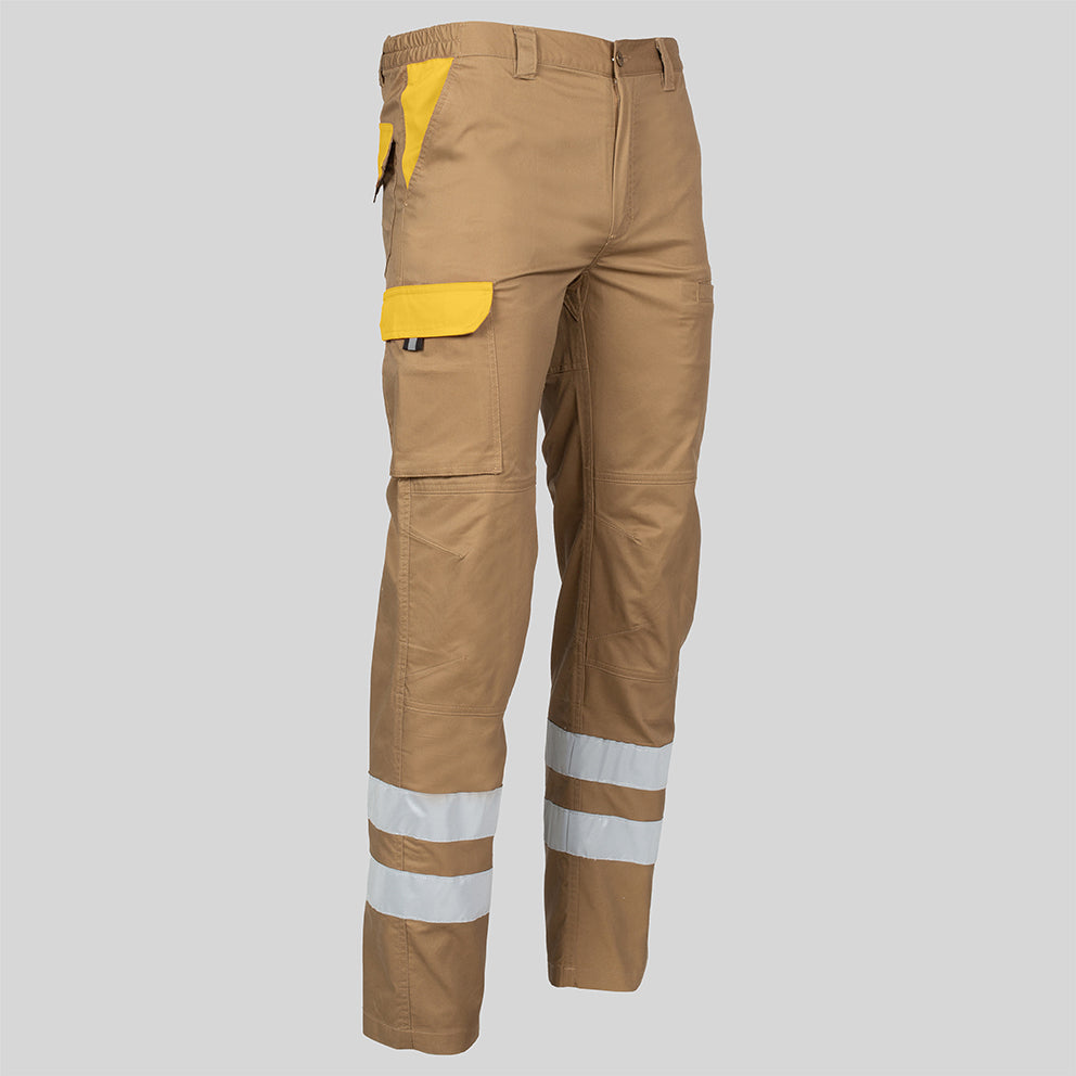 PANTALON UNISEX MULTIBOLSILLOS ELASTICO ARCE COMBI + 2 BANDAS REFLECT. - Gary's