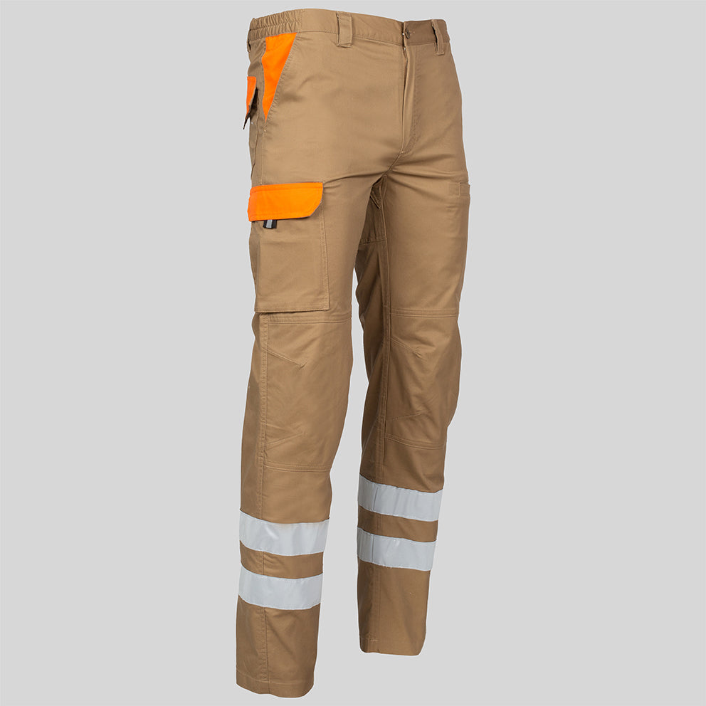 PANTALON UNISEX MULTIBOLSILLOS ELASTICO ARCE COMBI + 2 BANDAS REFLECT. - Gary's