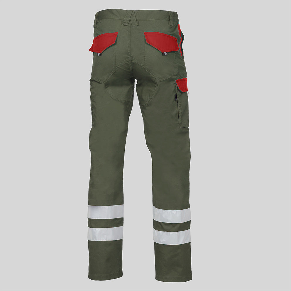 PANTALON UNISEX MULTIBOLSILLOS ELASTICO ARCE COMBI + 2 BANDAS REFLECT. - Gary's