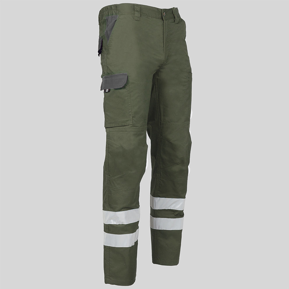 PANTALON UNISEX MULTIBOLSILLOS ELASTICO ARCE COMBI + 2 BANDAS REFLECT. - Gary's