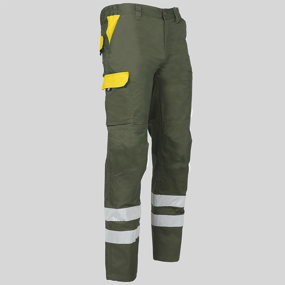 PANTALON UNISEX MULTIBOLSILLOS ELASTICO ARCE COMBI + 2 BANDAS REFLECT. - Gary's