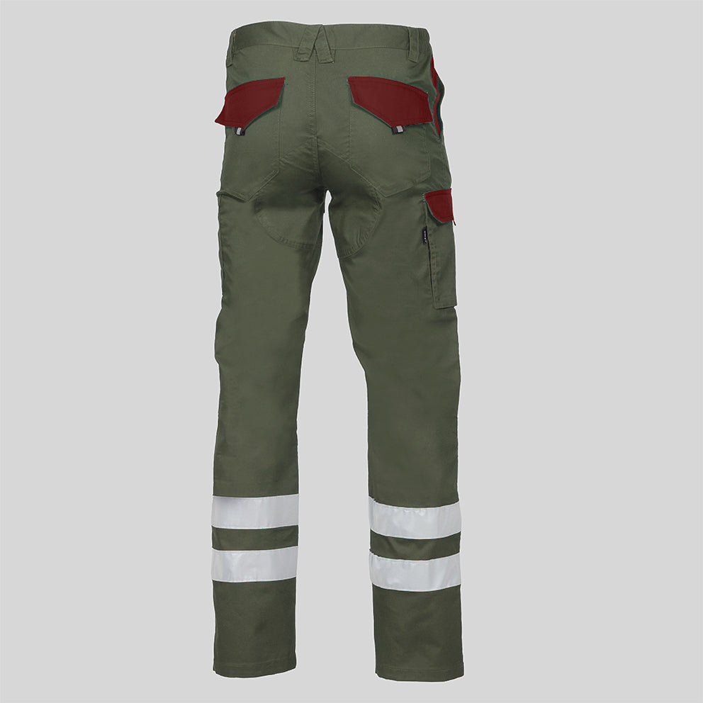 PANTALON UNISEX MULTIBOLSILLOS ELASTICO ARCE COMBI + 2 BANDAS REFLECT. - Gary's