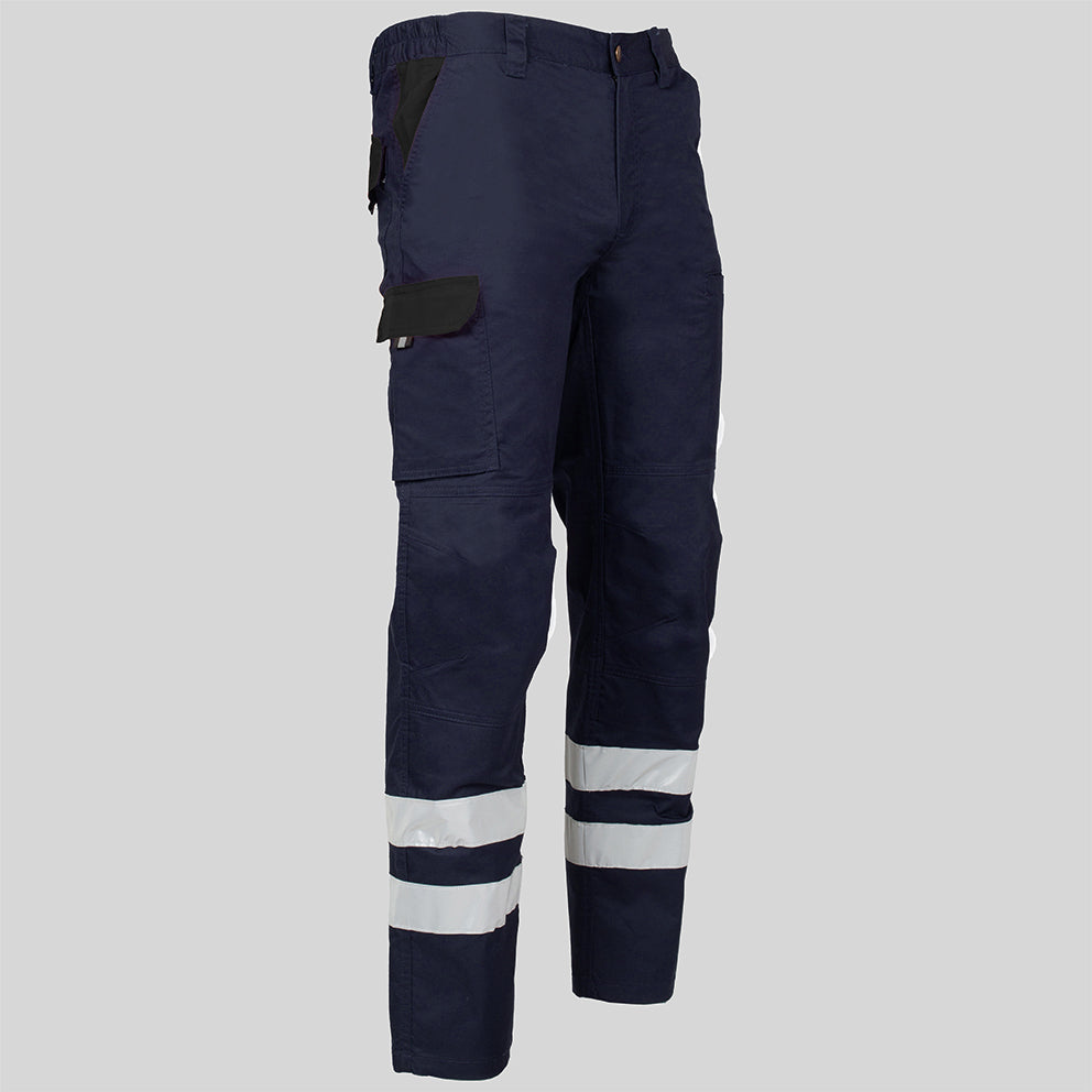PANTALON UNISEX MULTIBOLSILLOS ELASTICO ARCE COMBI + 2 BANDAS REFLECT. - Gary's