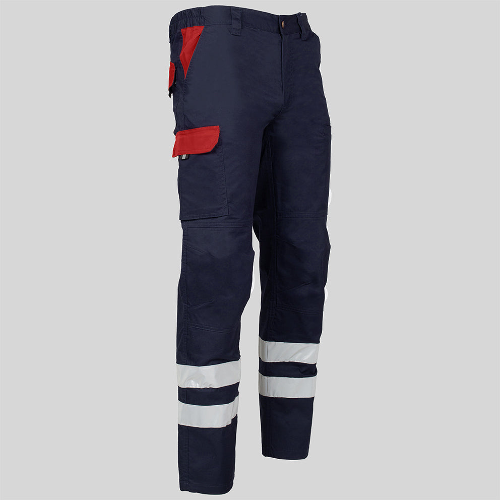 PANTALON UNISEX MULTIBOLSILLOS ELASTICO ARCE COMBI + 2 BANDAS REFLECT. - Gary's