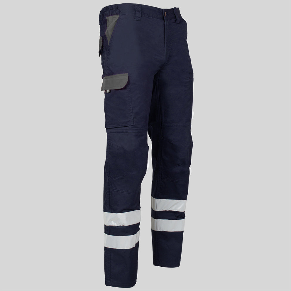 PANTALON UNISEX MULTIBOLSILLOS ELASTICO ARCE COMBI + 2 BANDAS REFLECT. - Gary's