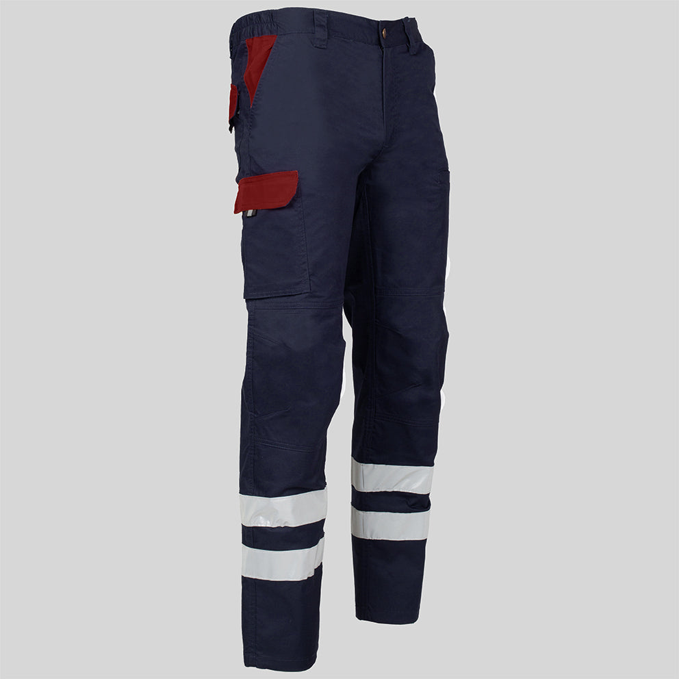 PANTALON UNISEX MULTIBOLSILLOS ELASTICO ARCE COMBI + 2 BANDAS REFLECT. - Gary's