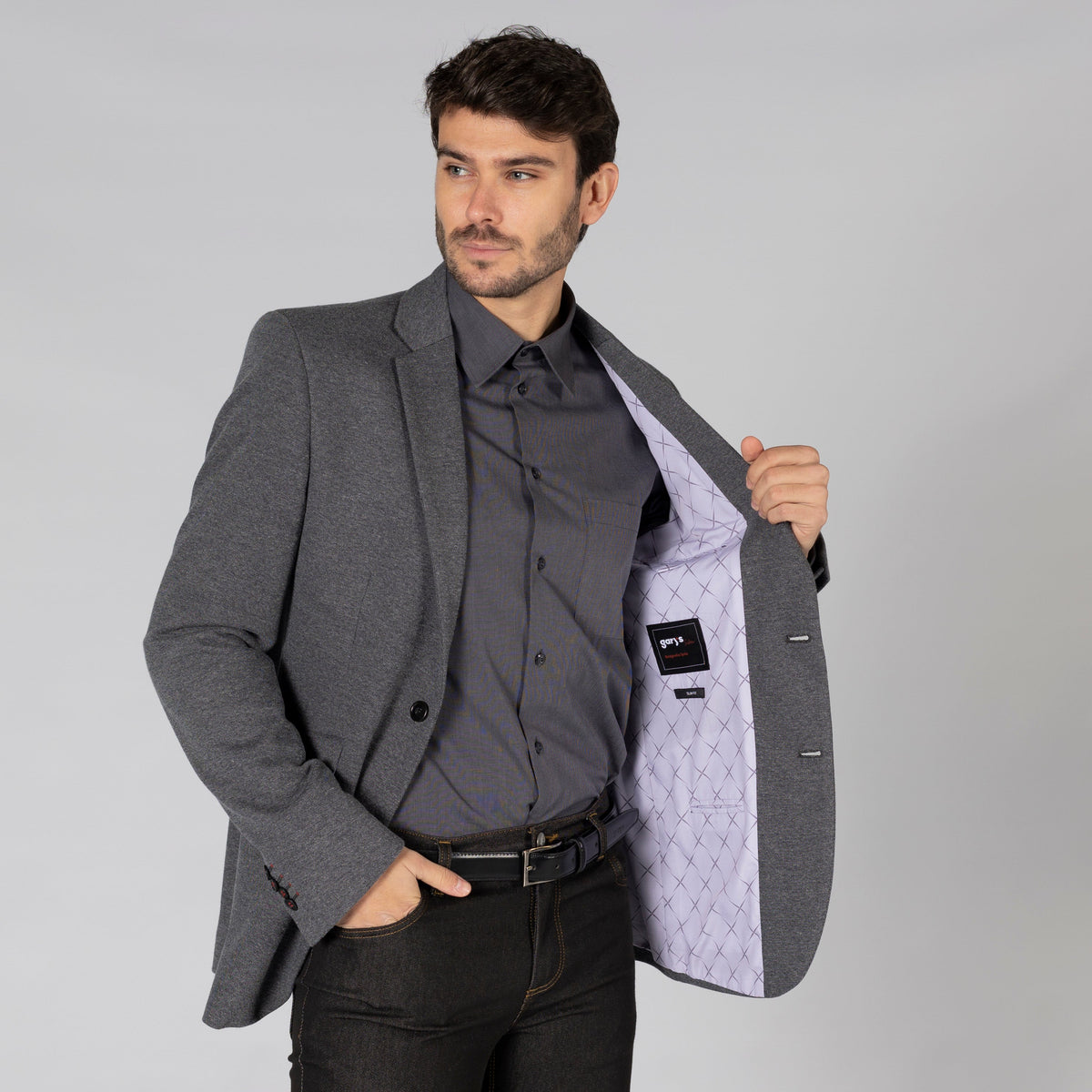 AMERICANA HOMBRE 2 BOTONES SLIM FIT KNITSUIT - Gary's