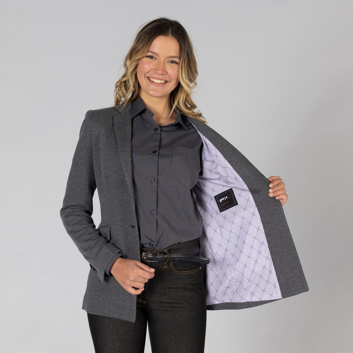 AMERICANA MUJER 2 BOTONES KNITSUIT - Gary's