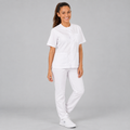 CONJUNTO UNISEX ABOTONADO SARGA BLANCA