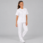 CONJUNTO UNISEX ABOTONADO SARGA BLANCA