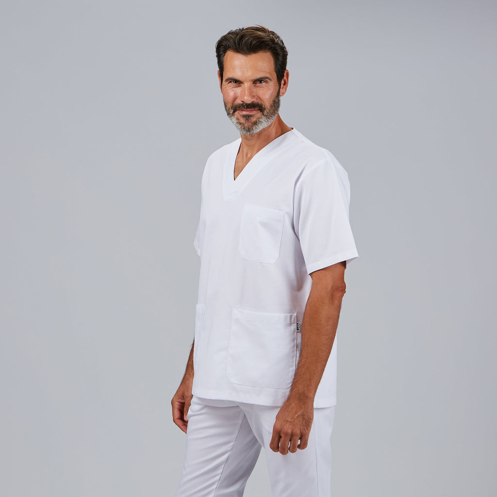 CONJUNTO UNISEX BLUSA CUELLO PICO /PANTALON GOMA ENTERA - Gary's