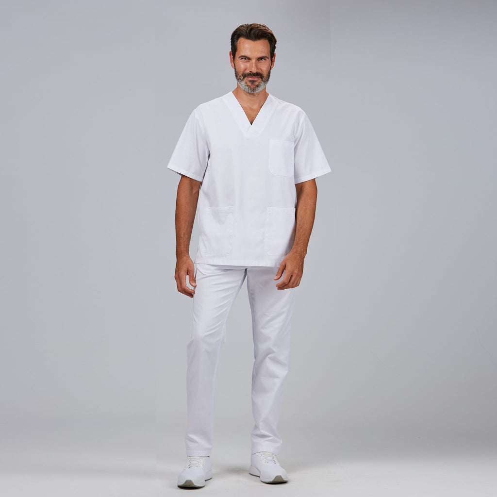 CONJUNTO UNISEX BLUSA CUELLO PICO /PANTALON GOMA ENTERA - Gary's