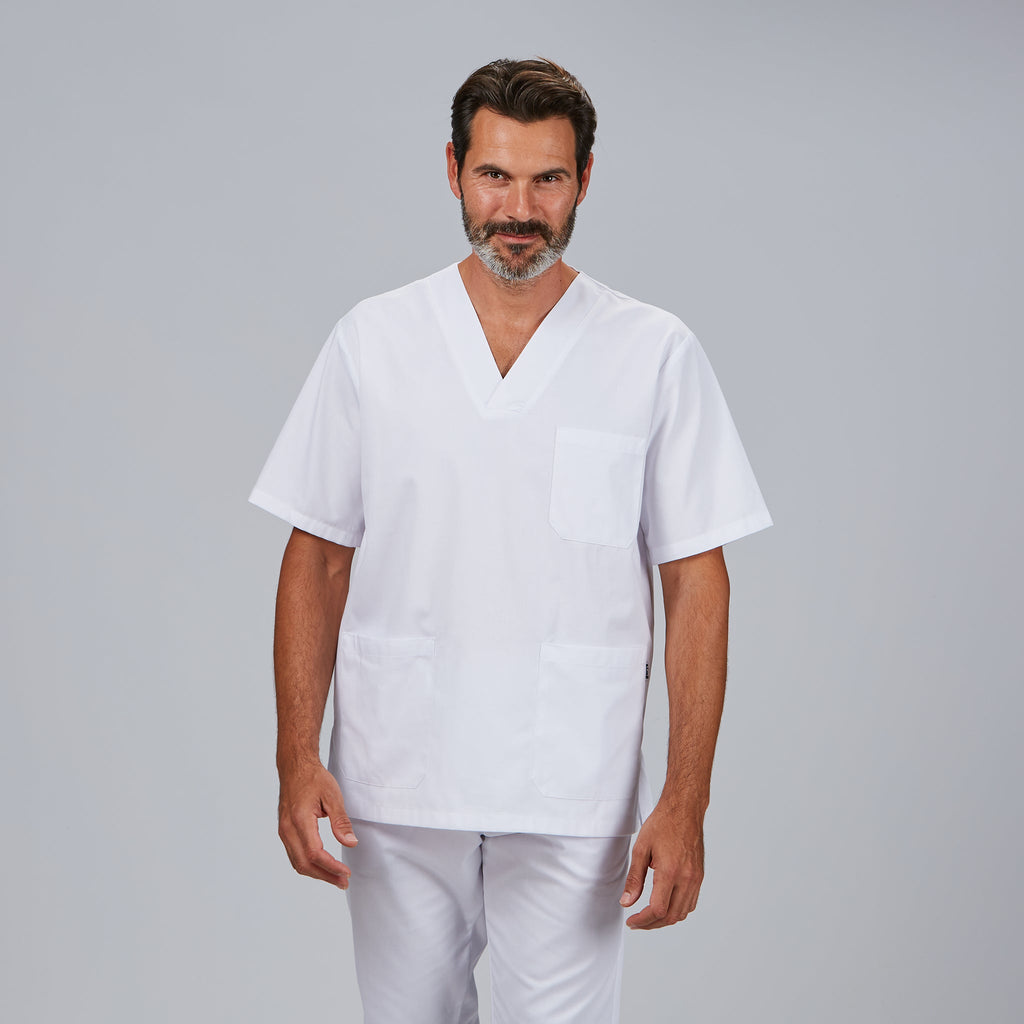 CONJUNTO UNISEX BLUSA CUELLO PICO /PANTALON GOMA ENTERA - Gary's