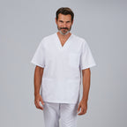 CONJUNTO UNISEX BLUSA CUELLO PICO /PANTALON GOMA ENTERA - Gary's