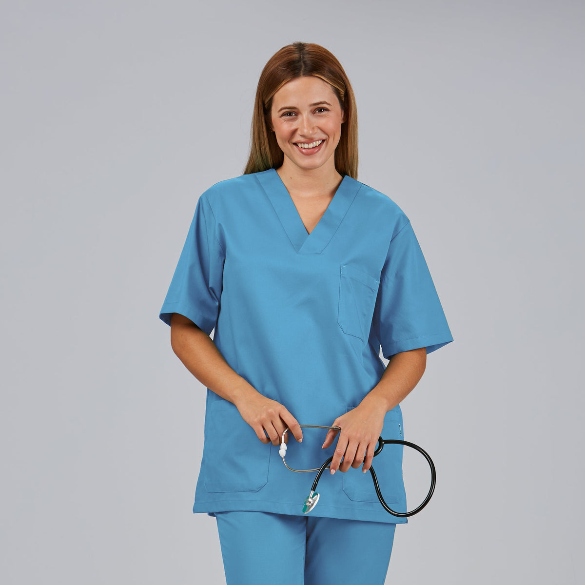 CONJUNTO UNISEX BLUSA CUELLO PICO /PANTALON GOMA ENTERA - Gary's