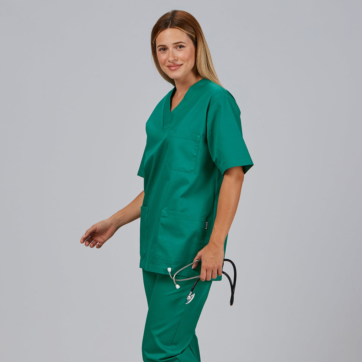 CONJUNTO UNISEX BLUSA CUELLO PICO /PANTALON GOMA ENTERA - Gary's