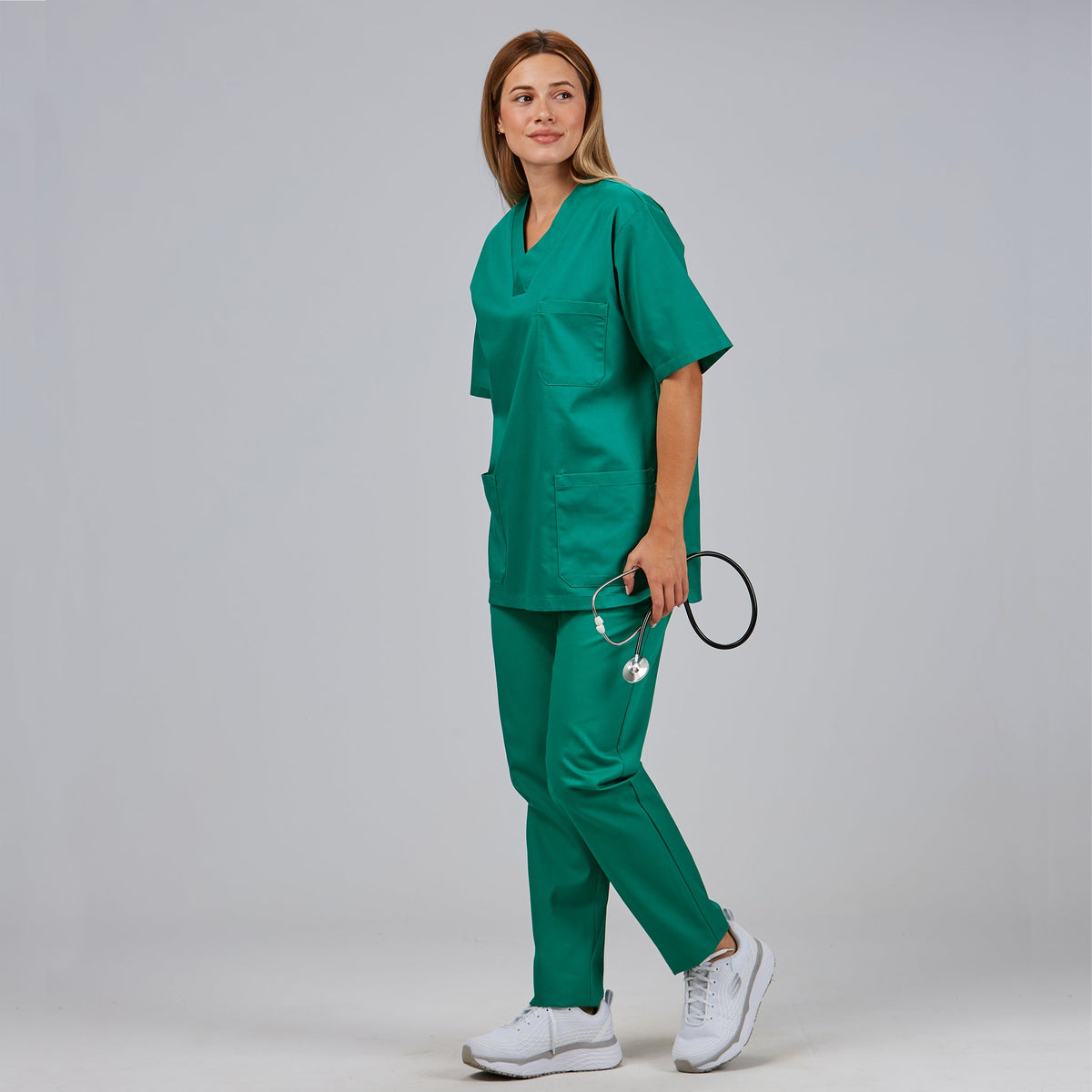 CONJUNTO UNISEX BLUSA CUELLO PICO /PANTALON GOMA ENTERA - Gary's
